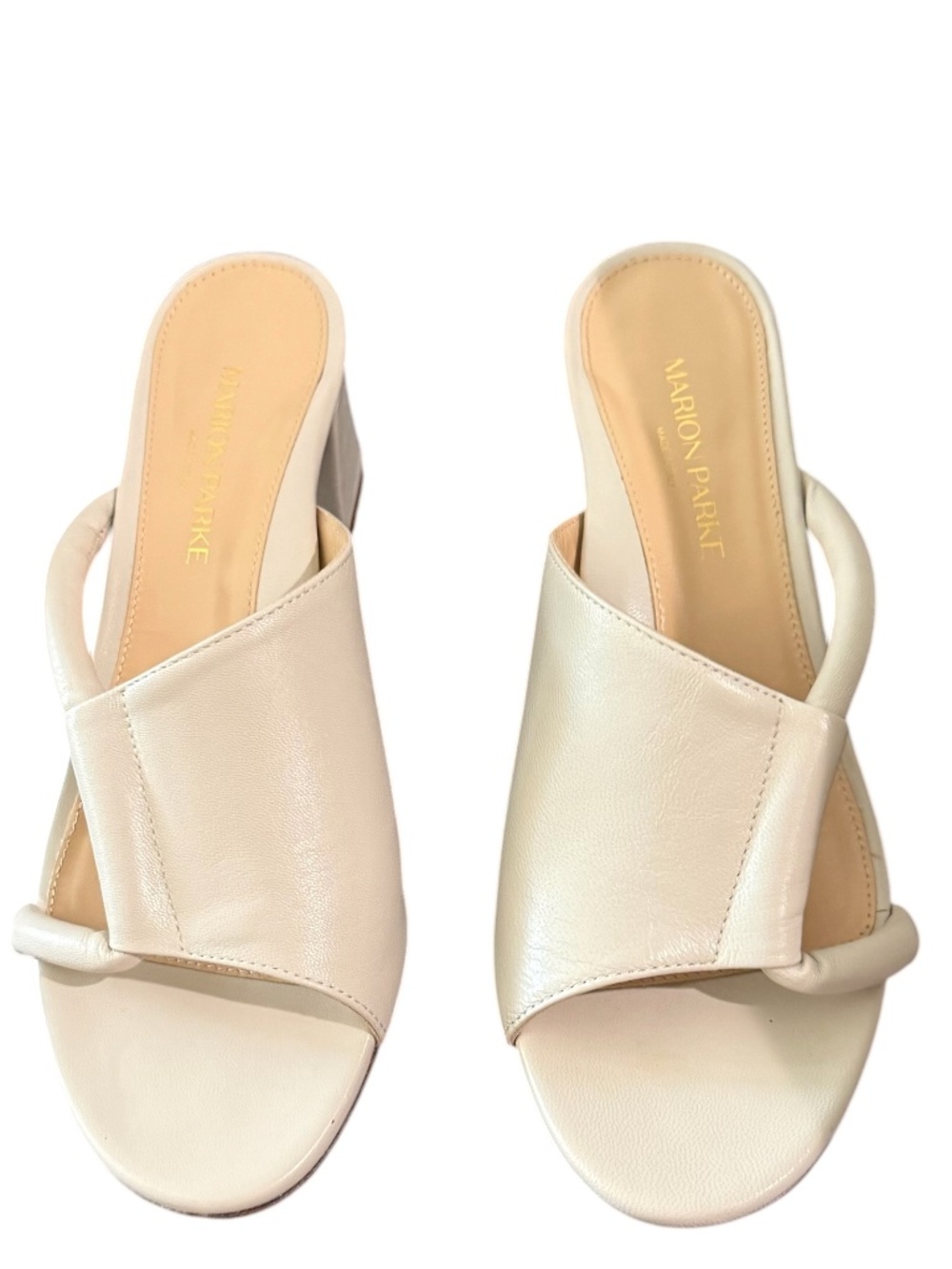 MARION PARKE Genna 60mm Block Heel Sandals Sz 7.5 (37 1/2โ IT)